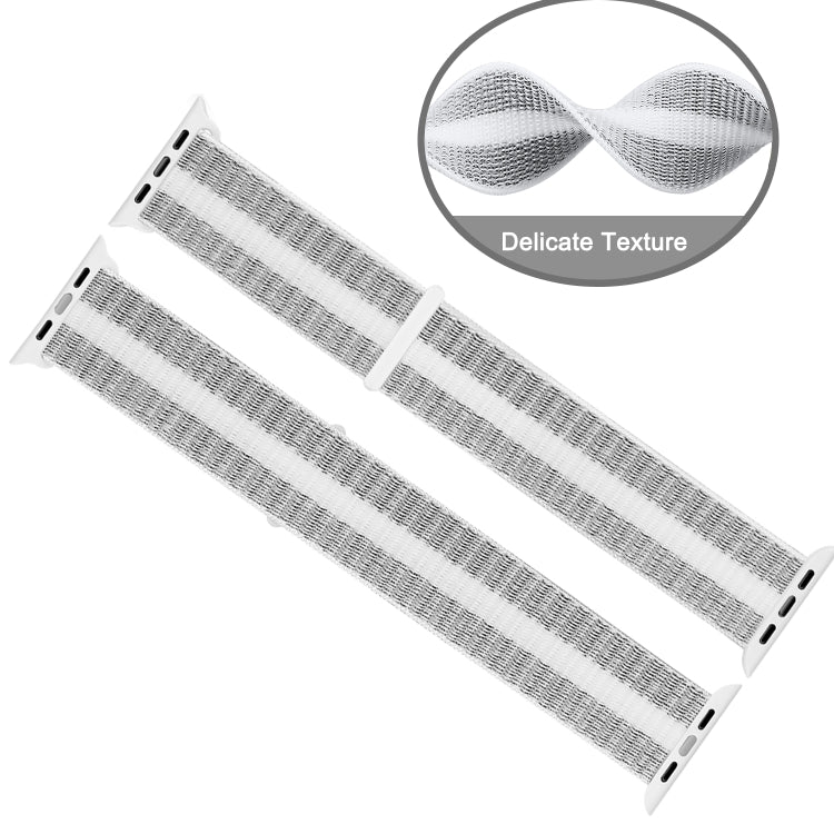 Nylon Loop Watchband, For Apple Watch Series 8&7 41mm / SE 2&6&SE&5&4 40mm / 3&2&1 38mm, For Apple Watch Ultra 49mm / Series 8&7 45mm / SE 2&6&SE&5&4 44mm / 3&2&1 42mm, For Apple Watch Series 7 41mm / 6 & SE & 5 & 4 40mm / 3 & 2 & 1 38mm