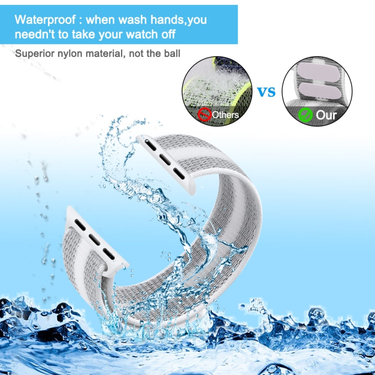 Nylon Loop Watchband, For Apple Watch Series 8&7 41mm / SE 2&6&SE&5&4 40mm / 3&2&1 38mm, For Apple Watch Ultra 49mm / Series 8&7 45mm / SE 2&6&SE&5&4 44mm / 3&2&1 42mm, For Apple Watch Series 7 41mm / 6 & SE & 5 & 4 40mm / 3 & 2 & 1 38mm���������������...