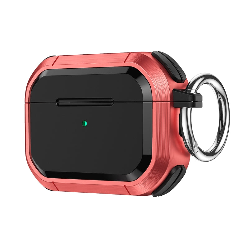 Étui de protection Armor TPU + PC pour écouteurs avec boucle métallique, pour AirPods Pro/Pro 2 et AirPods 3