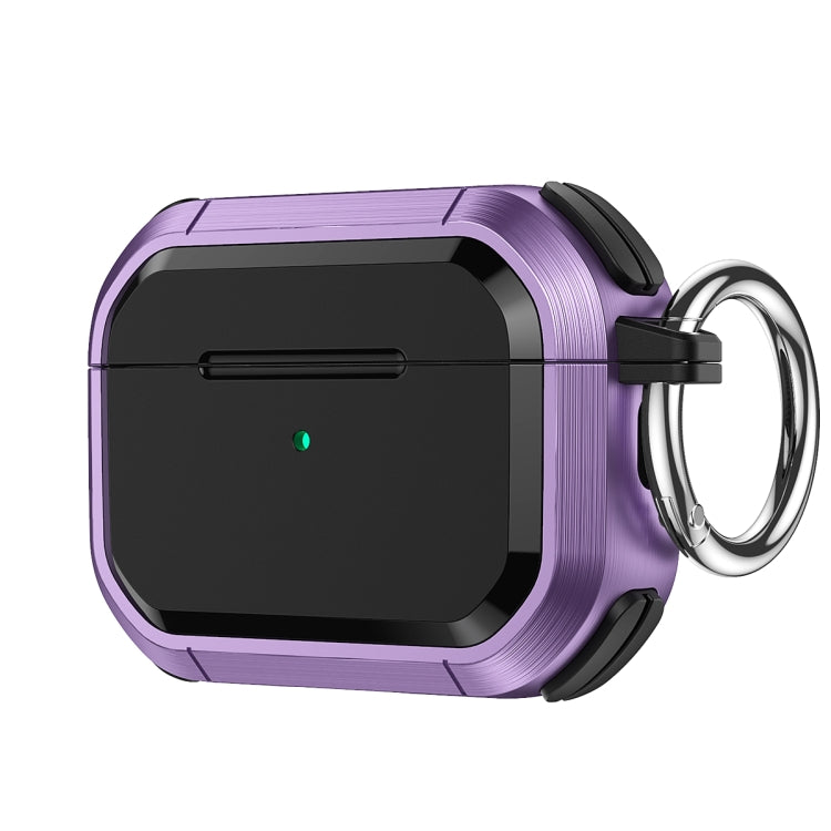 Étui de protection Armor TPU + PC pour écouteurs avec boucle métallique, pour AirPods Pro/Pro 2 et AirPods 3