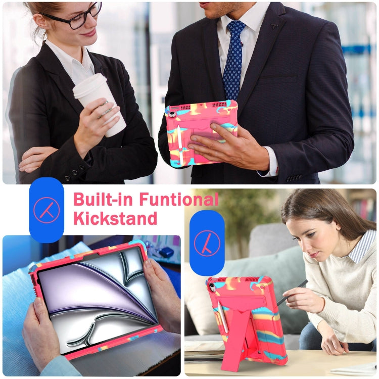 T Holder Robot Silicone Hybrid PC Tablet Case, For iPad Air 11 2026 / 2025 /  2024, For iPad Pro 11 2025 / 2024