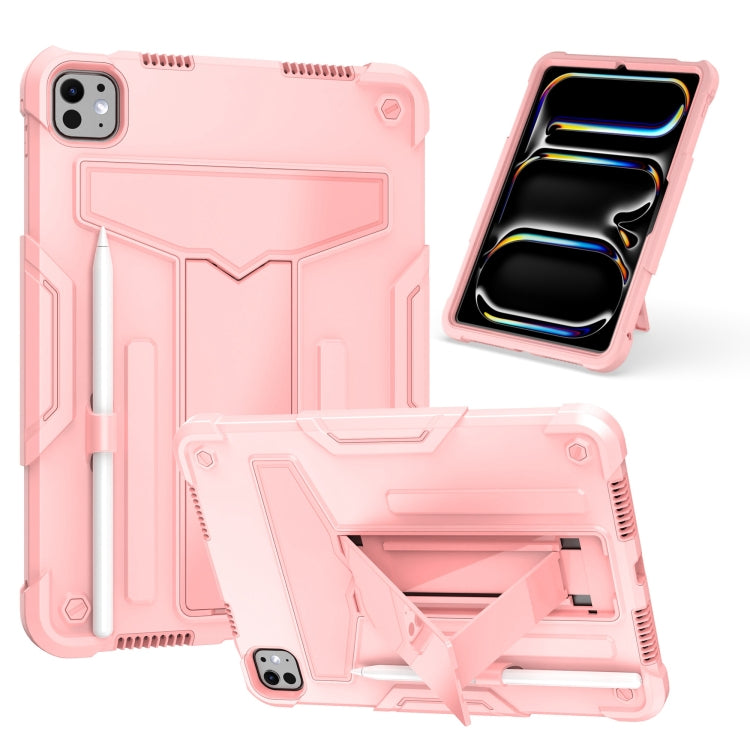 T Holder Robot Silicone Hybrid PC Tablet Case, For iPad Air 11 2026 / 2025 /  2024, For iPad Pro 11 2025 / 2024