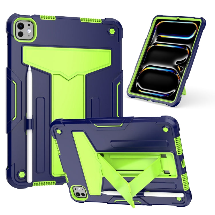 T Holder Robot Silicone Hybrid PC Tablet Case, For iPad Air 11 2026 / 2025 /  2024, For iPad Pro 11 2025 / 2024