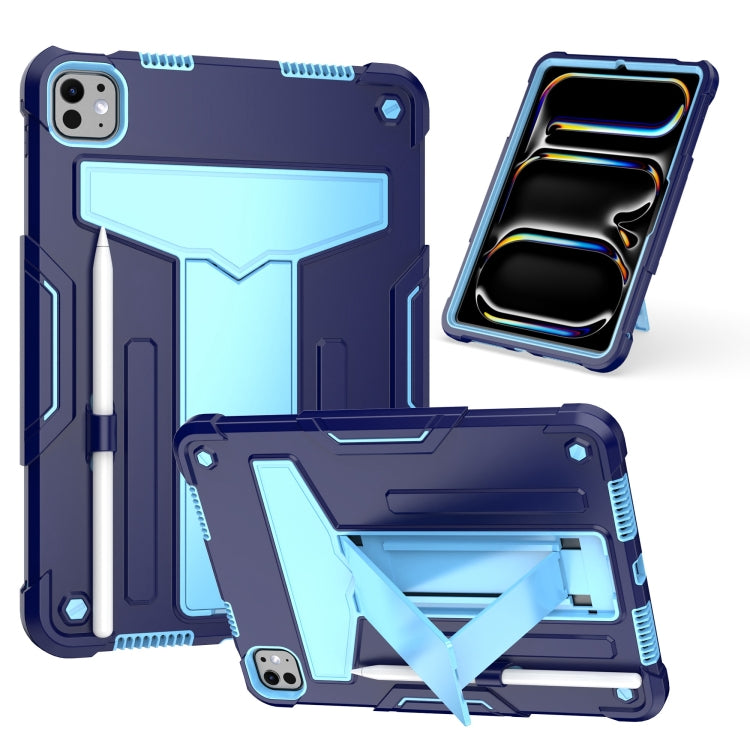 T Holder Robot Silicone Hybrid PC Tablet Case, For iPad Air 11 2026 / 2025 /  2024, For iPad Pro 11 2025 / 2024