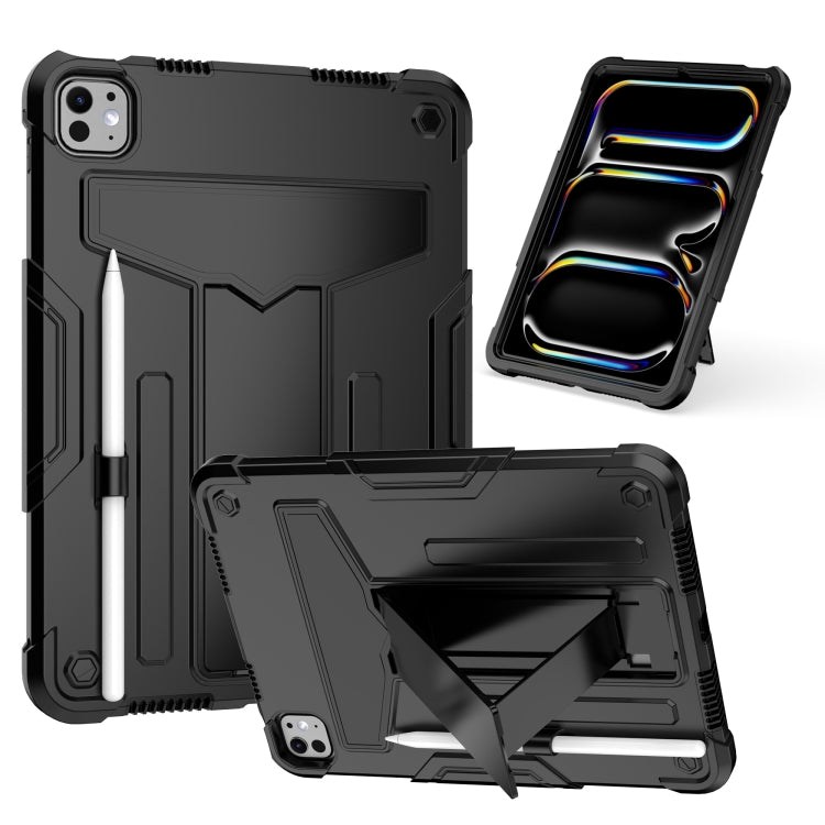 T Holder Robot Silicone Hybrid PC Tablet Case, For iPad Air 11 2026 / 2025 /  2024, For iPad Pro 11 2025 / 2024