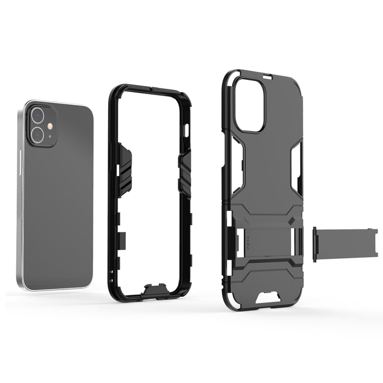 PC + TPU Shockproof Protective Case with Invisible Holder, For iPhone 12 / 12 Pro, For iPhone 12 mini, For OPPO Realme C11, For Vivo X50 Pro+, For Samsung Galaxy M01