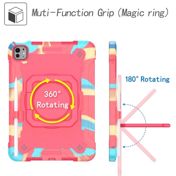 Handle Grip Holder Silicone Hybrid PC Tablet Case with Strap