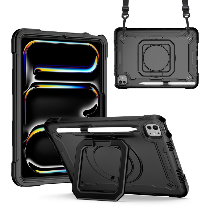 Handle Grip Holder Silicone Hybrid PC Tablet Case with Strap