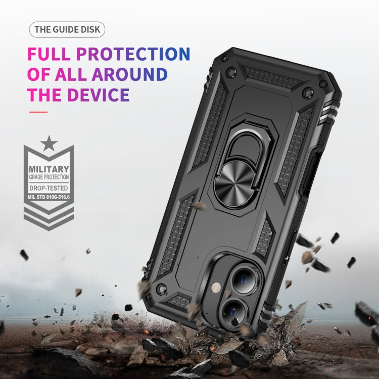 Shockproof TPU Hybrid PC Phone Case with Holder, For iPhone 16