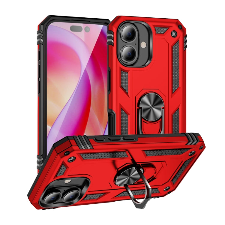 Shockproof TPU Hybrid PC Phone Case with Holder, For iPhone 16