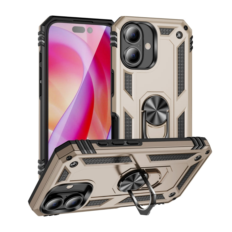 Shockproof TPU Hybrid PC Phone Case with Holder, For iPhone 16