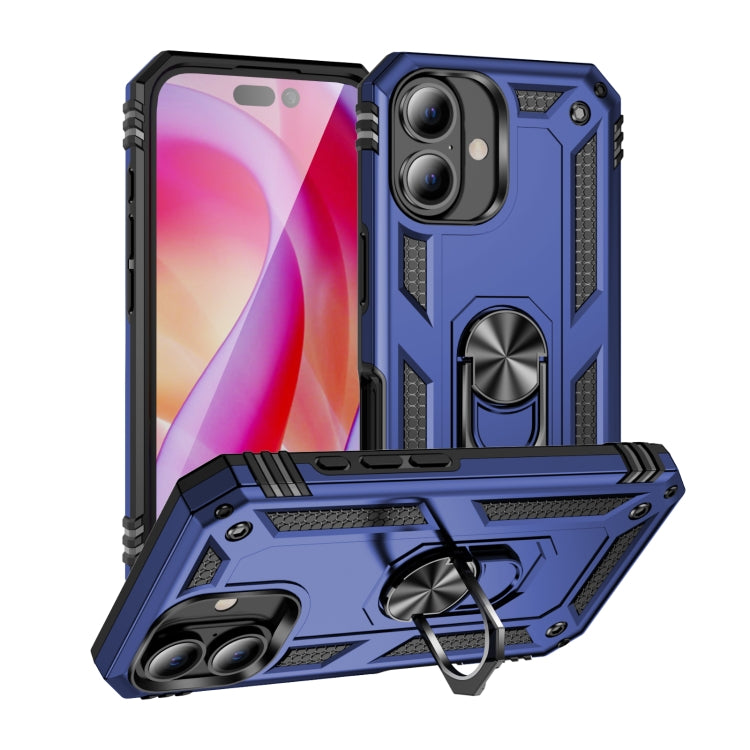 Shockproof TPU Hybrid PC Phone Case with Holder, For iPhone 16