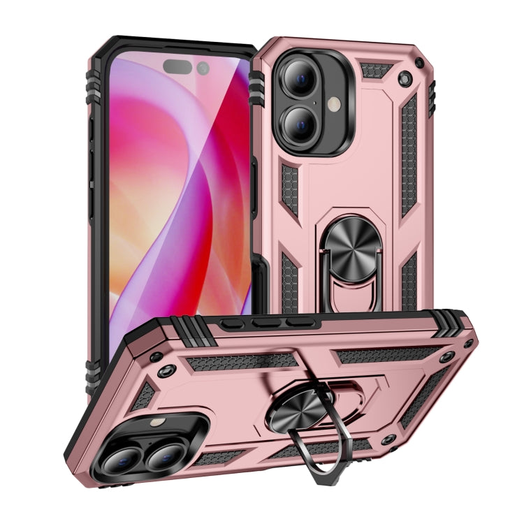 Shockproof TPU Hybrid PC Phone Case with Holder, For iPhone 16