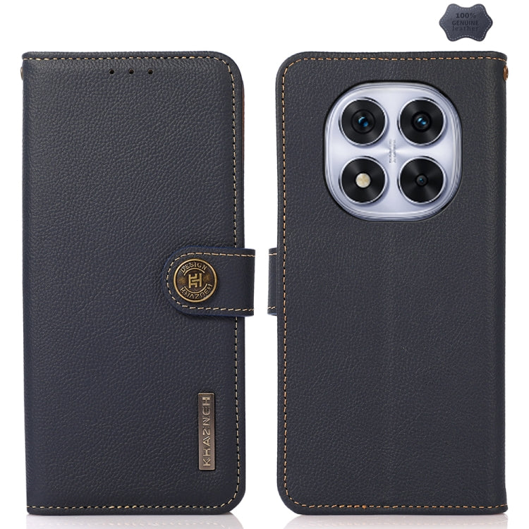 KHAZNEH Custer Texture RFID Genuine Leather Phone Case