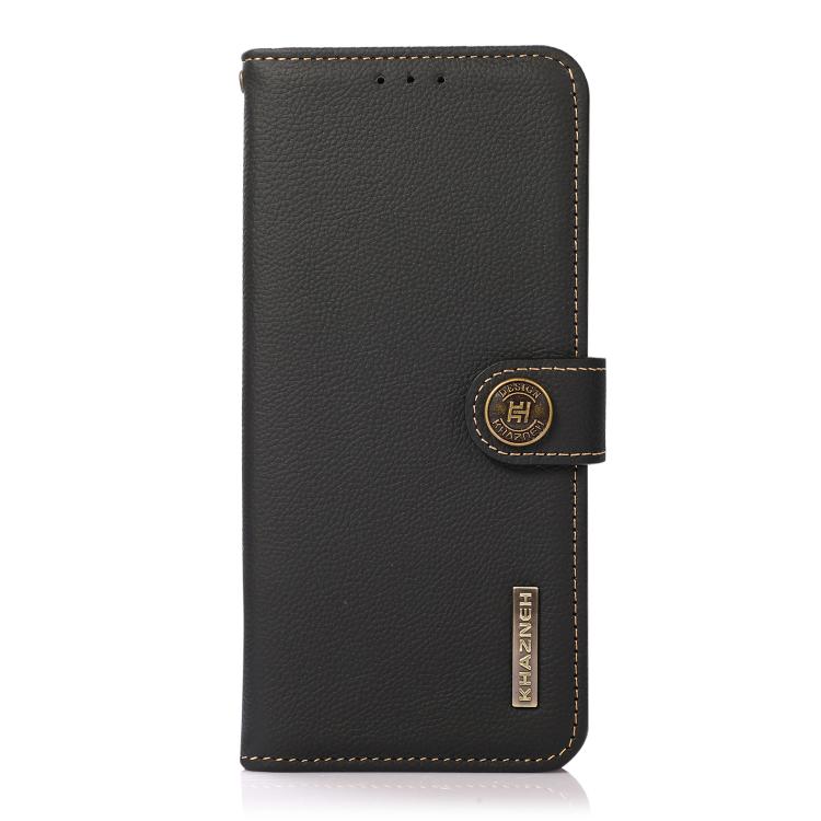 KHAZNEH Custer Texture RFID Genuine Leather Phone Case, For Redmi Note 17 4G Global 169.7mm, For Redmi Note 17 Pro+ 5G Global 163.4mm, For Redmi Note 17 Pro 5G Global 163.5mm, For Redmi K100 Pro Max/Poco F9 Ultra 5G, For Redmi K100 Pro 5G/Poco F9 Pro 5...