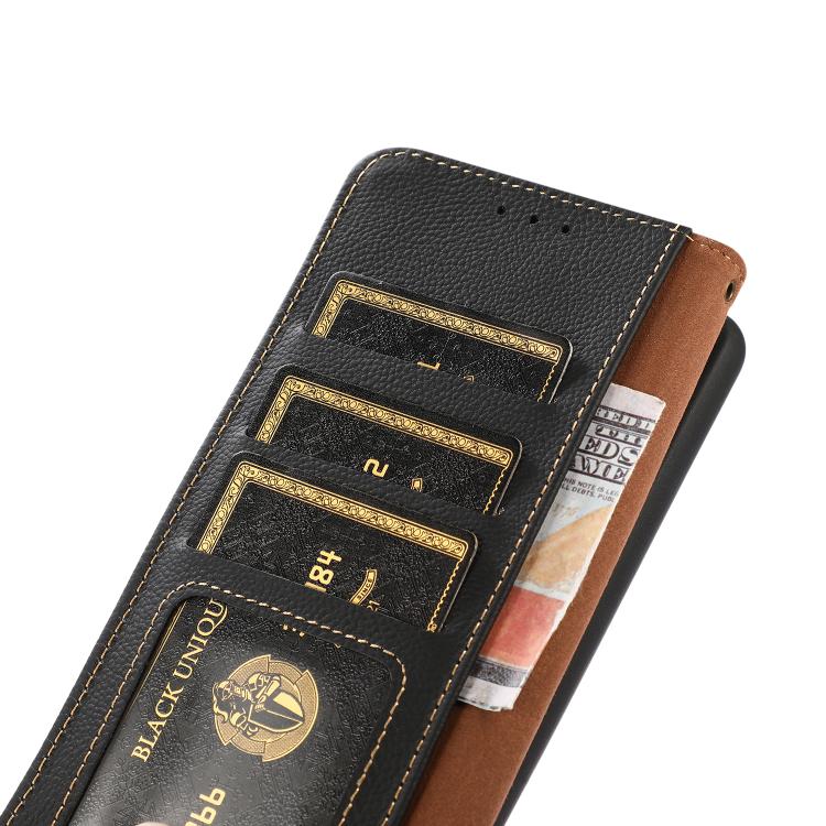 KHAZNEH Custer Texture RFID Genuine Leather Phone Case, For Redmi Note 17 4G Global 169.7mm, For Redmi Note 17 Pro+ 5G Global 163.4mm, For Redmi Note 17 Pro 5G Global 163.5mm, For Redmi K100 Pro Max/Poco F9 Ultra 5G, For Redmi K100 Pro 5G/Poco F9 Pro 5...