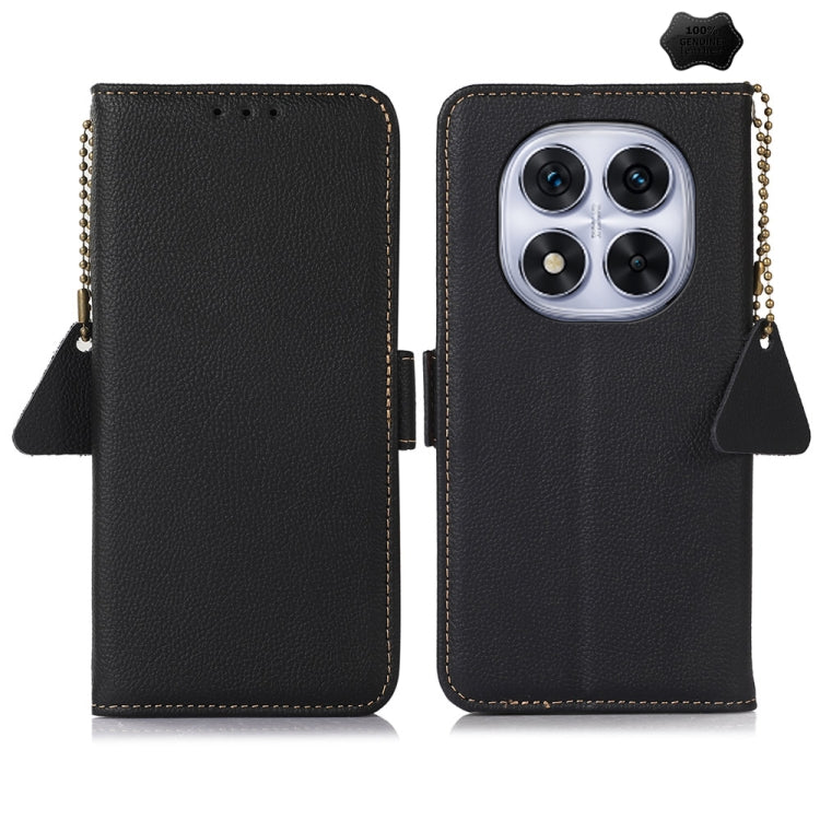 Side-Magnetic TJ Genuine Leather RFID Phone Case
