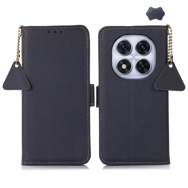 Side-Magnetic TJ Genuine Leather RFID Phone Case