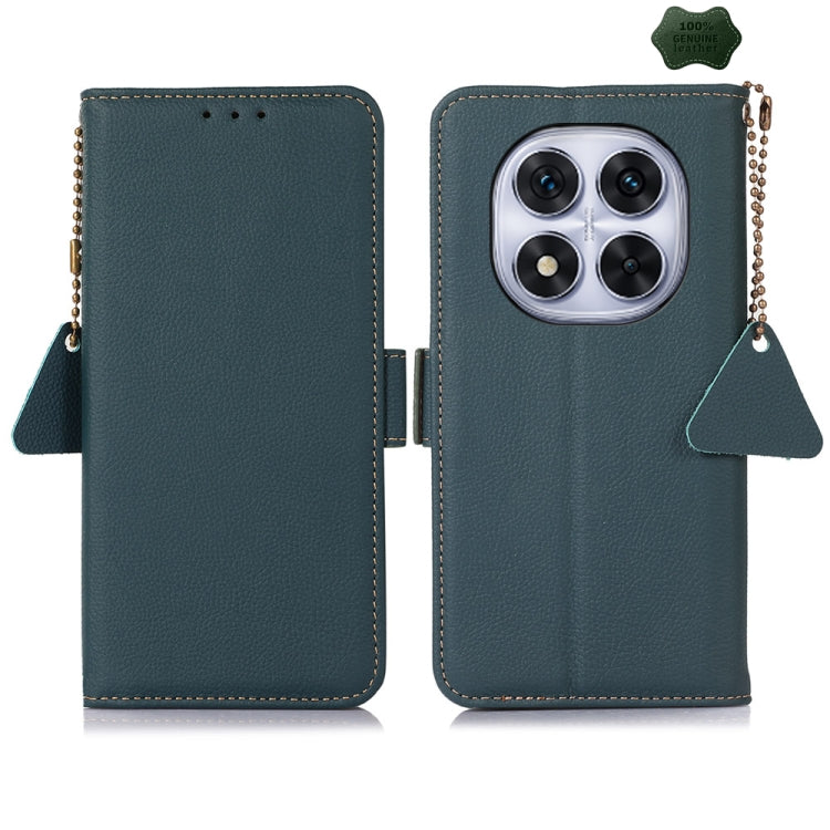Side-Magnetic TJ Genuine Leather RFID Phone Case
