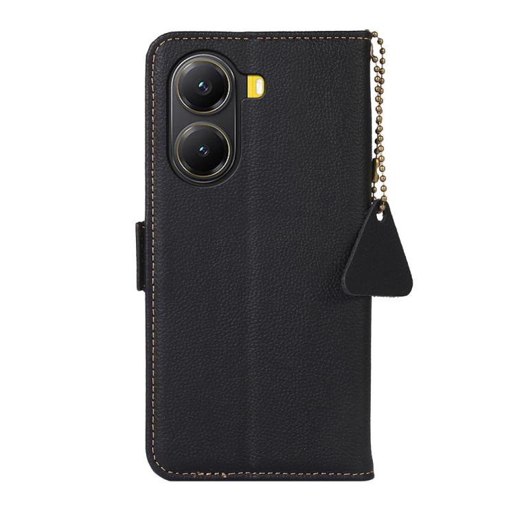 Side-Magnetic TJ Genuine Leather RFID Phone Case