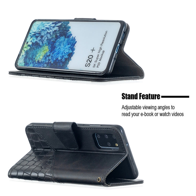 Matching Color Crocodile Texture Horizontal Flip PU Leather Case with Wallet & Holder & Card Slots, For Samsung Galaxy S20+