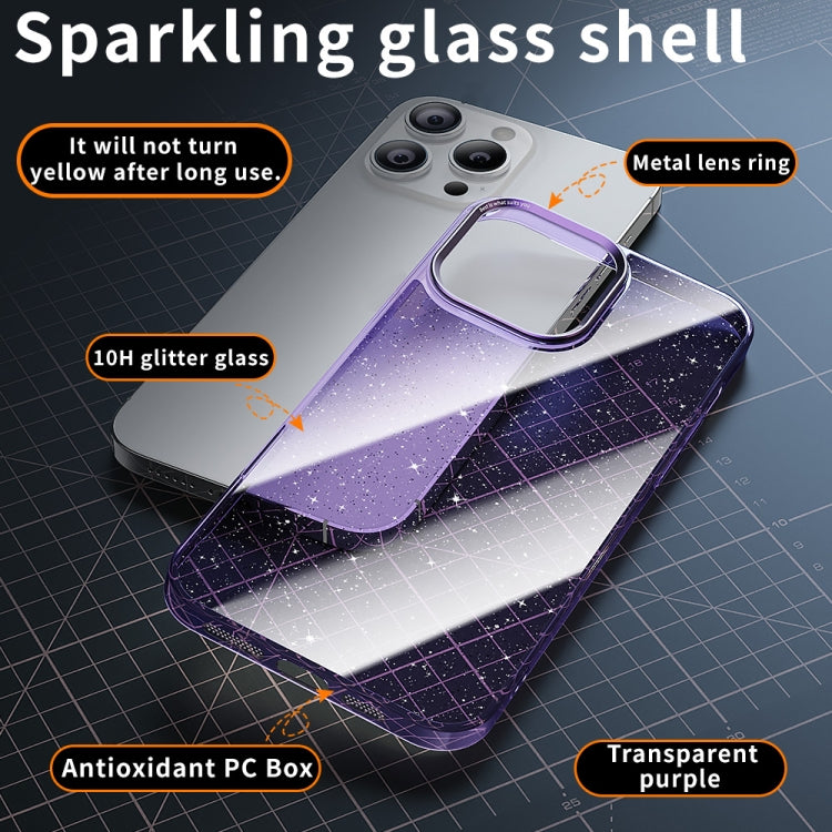 Electroplated PC Hybrid Glitter Glass Phone Case, For iPhone 15 Pro Max, For iPhone 15 Pro, For iPhone 15, For iPhone 14, For iPhone 14 Pro, For iPhone 14 Pro Max, For iPhone 13 Pro Max, For iPhone 13 Pro