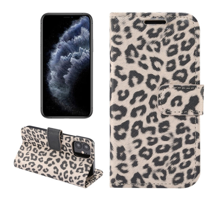 Étui à rabat horizontal en cuir à motif léopard avec fente pour carte et support, pour iPhone 12 mini, iPhone 12/12 Pro, iPhone 12 Pro Max