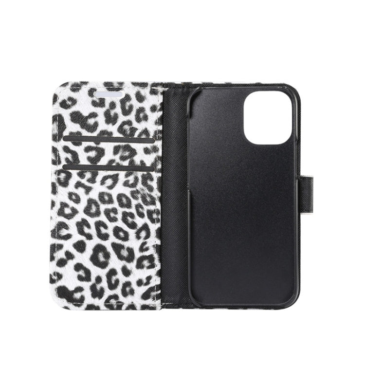 Étui à rabat horizontal en cuir à motif léopard avec fente pour carte et support, pour iPhone 12 mini, iPhone 12/12 Pro, iPhone 12 Pro Max