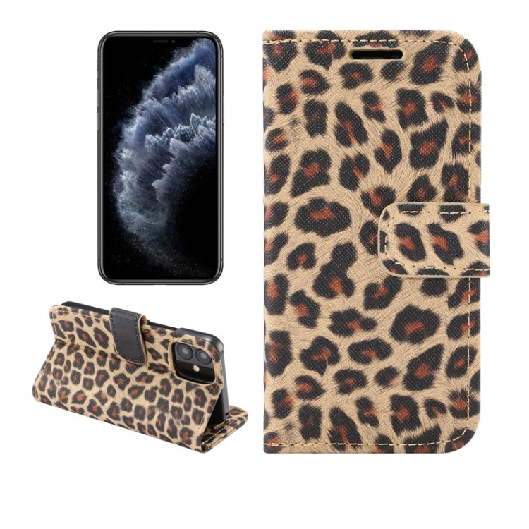 Étui à rabat horizontal en cuir à motif léopard avec fente pour carte et support, pour iPhone 12 mini, iPhone 12/12 Pro, iPhone 12 Pro Max