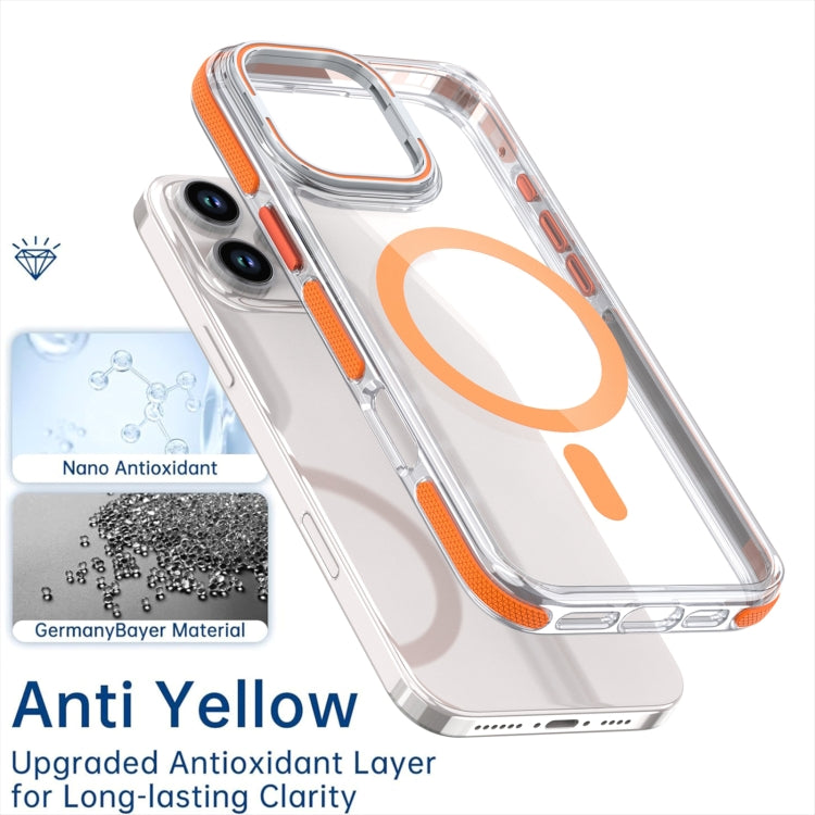 Dual-Color Clear Acrylic Hybrid TPU Lens Flip Holder MagSafe Phone Case, For iPhone 16 Pro Max, For iPhone 16 Pro, For iPhone 16 Plus