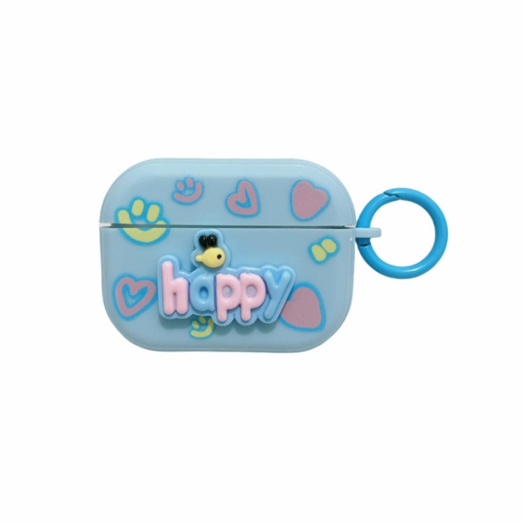 Fresh 3D Text Skin Feel Earbuds Box PC Case, For AirPods Pro 2, For AirPods 3, For AirPods Pro, For AirPods 2 / 1