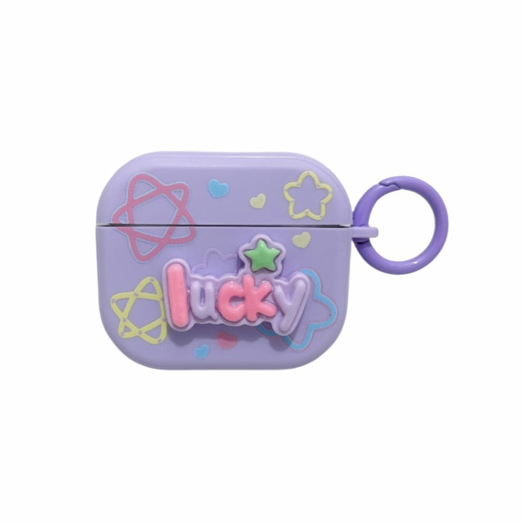 Fresh 3D Text Skin Feel Earbuds Box PC Case, For AirPods Pro 2, For AirPods 3, For AirPods Pro, For AirPods 2 / 1