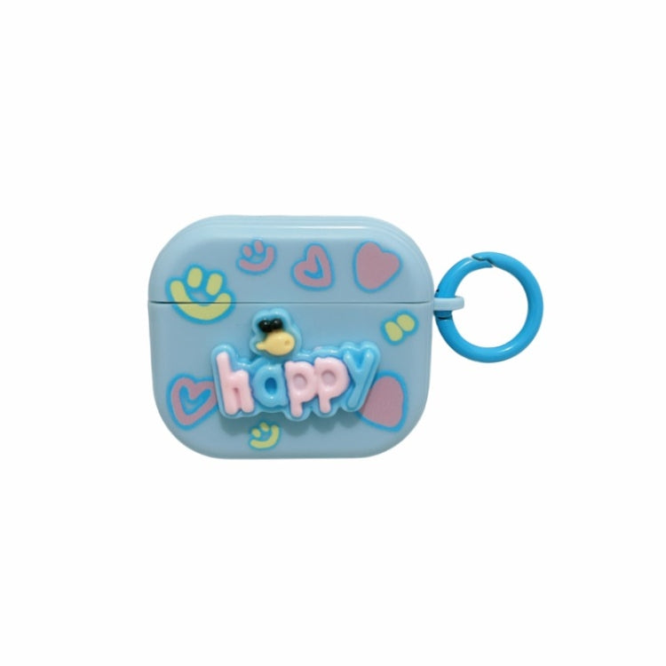 Fresh 3D Text Skin Feel Earbuds Box PC Case, For AirPods Pro 2, For AirPods 3, For AirPods Pro, For AirPods 2 / 1