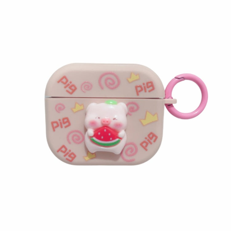 Fresh 3D Piglet Pattern Earbuds Box PC Case, For AirPods Pro 2, For AirPods 3, For AirPods Pro, For AirPods 2 / 1