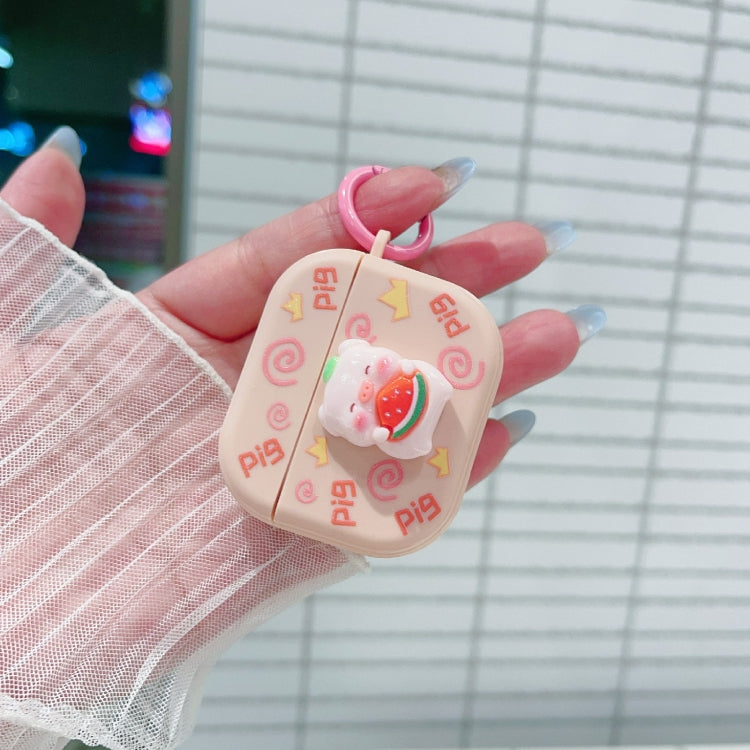 Fresh 3D Piglet Pattern Earbuds Box PC Case, For AirPods Pro 2, For AirPods 3, For AirPods Pro, For AirPods 2 / 1