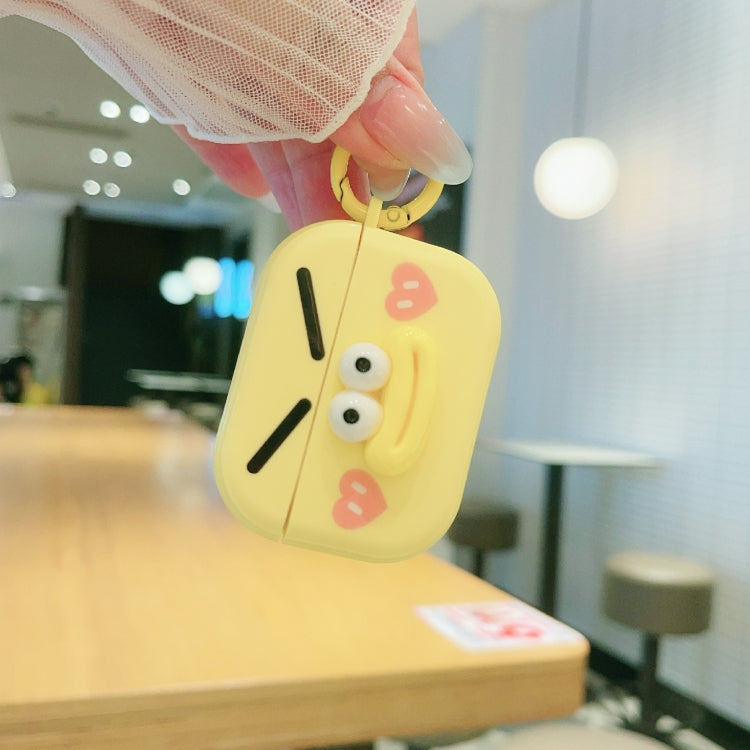 Fresh 3D Emoticon Pattern Skin Feel Earbuds Box PC Case, For AirPods Pro 2, For AirPods 3, For AirPods Pro, For AirPods 2 / 1