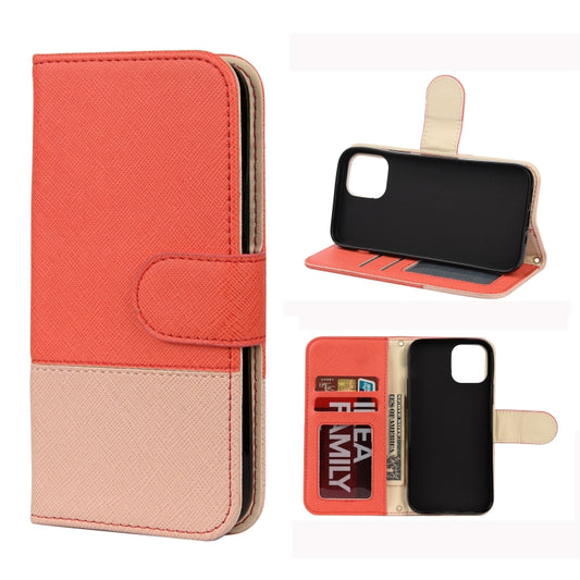 Splicing color horizontal flip leather case for iPhone 12 Pro Max with card slots and wallet