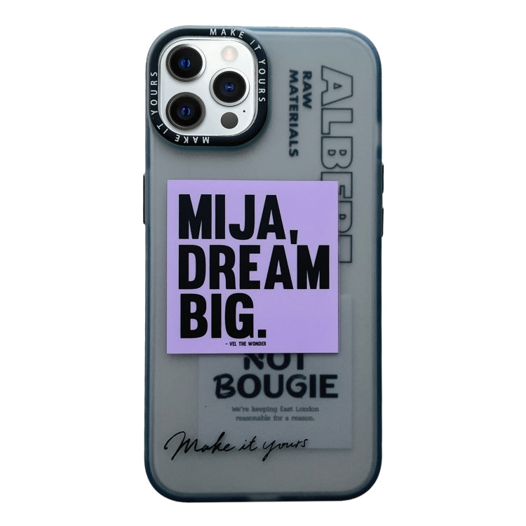 Coque de téléphone double couche givrée IMD en TPU et PC pour iPhone 14 Pro