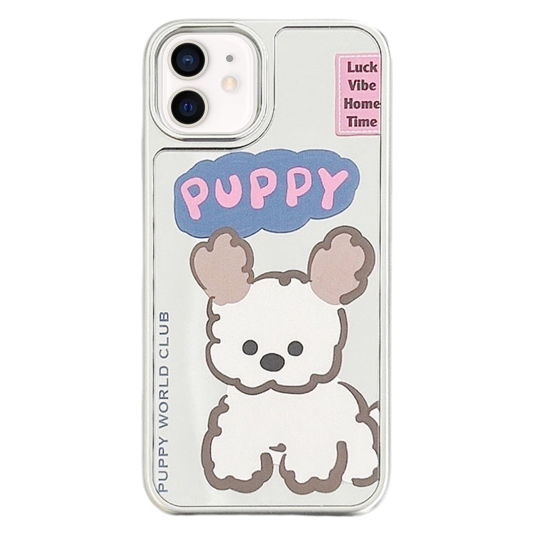 Mirror Puppy Pattern TPU + PC Phone Case, For iPhone 15 Pro Max, For iPhone 15 Pro, For iPhone 15, For iPhone 14, For iPhone 14 Pro, For iPhone 14 Pro Max, For iPhone 13 Pro Max, For iPhone 13 Pro, For iPhone 13, For iPhone 12, For iPhone 12 Pro Max���...