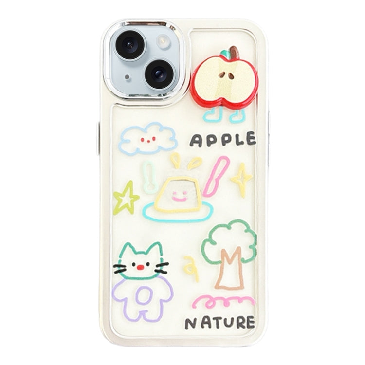 Clear Illustration Graffiti Pattern TPU + PC Phone Case, For iPhone 15 Pro Max, For iPhone 15 Pro, For iPhone 15, For iPhone 14, For iPhone 14 Pro, For iPhone 14 Pro Max
