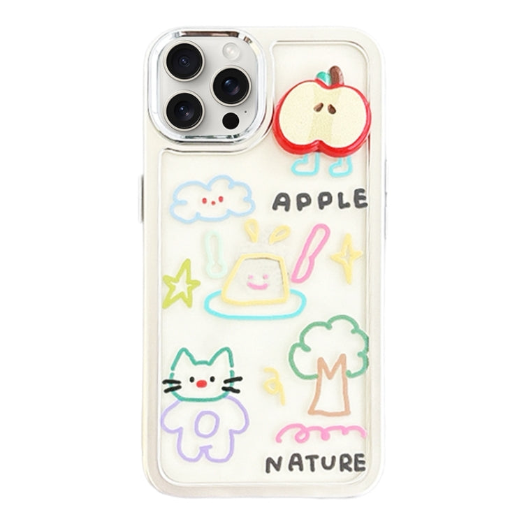 Clear Illustration Graffiti Pattern TPU + PC Phone Case, For iPhone 15 Pro Max, For iPhone 15 Pro, For iPhone 15, For iPhone 14, For iPhone 14 Pro, For iPhone 14 Pro Max
