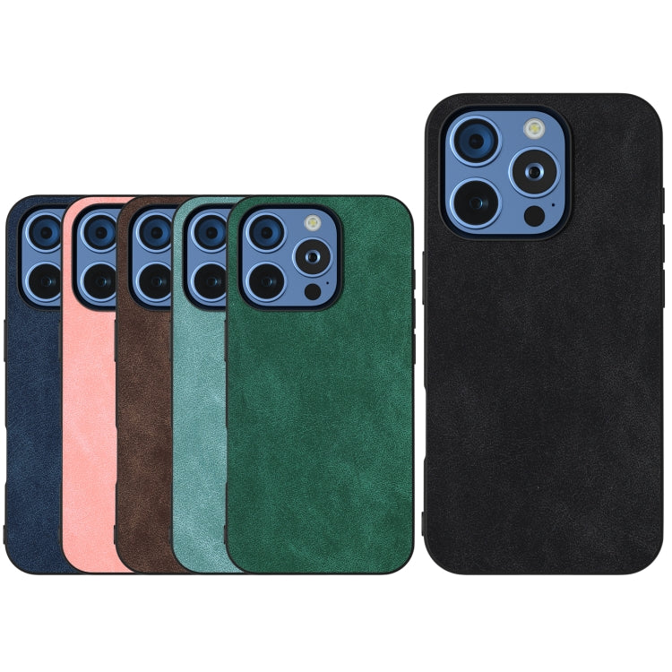 Black Frame PU Leather Full Coverage Phone Case, For iPhone 16 Pro Max, For iPhone 16 Pro, For iPhone 16 Plus, For iPhone 16