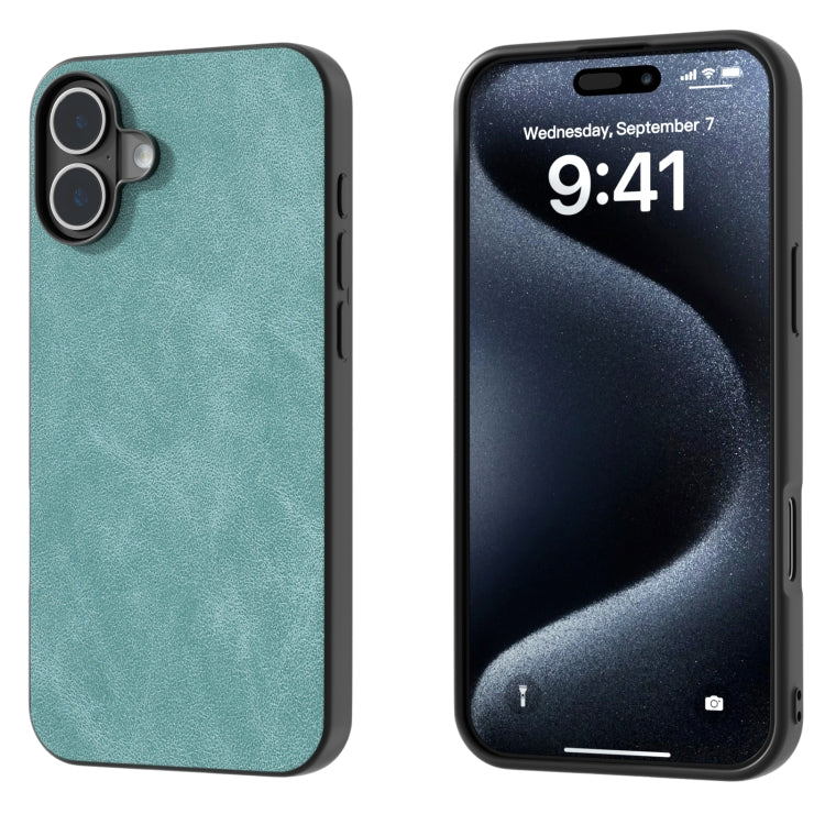 Black Frame PU Leather Full Coverage Phone Case, For iPhone 16 Pro Max, For iPhone 16 Pro, For iPhone 16 Plus, For iPhone 16