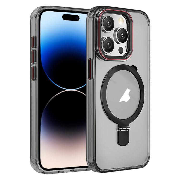 Crystal TPU Hybrid PC MagSafe Holder Phone Case, For iPhone 14 Pro, For iPhone 14 Pro Max, For iPhone 13 Pro Max, For iPhone 13 Pro, For iPhone 13, For iPhone 12