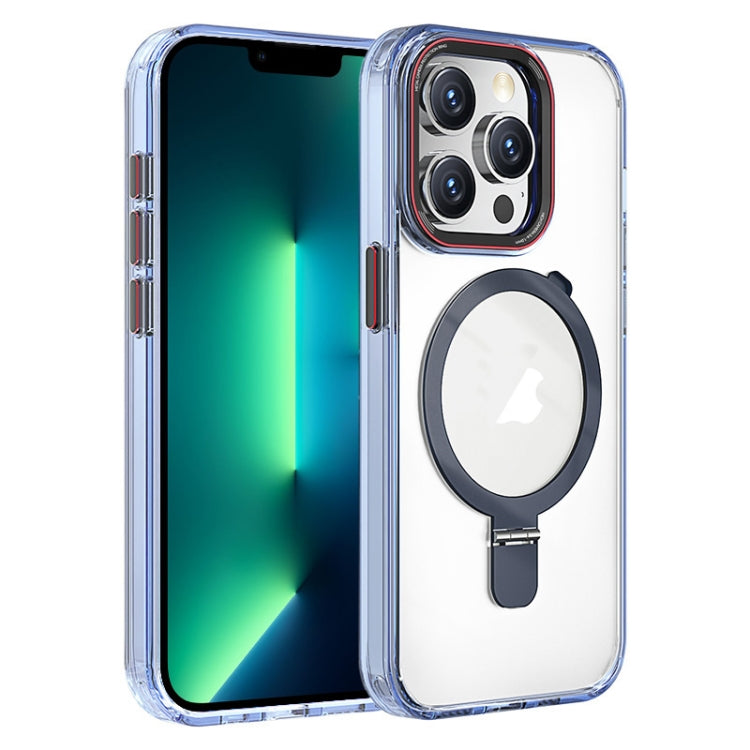 Crystal TPU Hybrid PC MagSafe Holder Phone Case, For iPhone 14 Pro, For iPhone 14 Pro Max, For iPhone 13 Pro Max, For iPhone 13 Pro, For iPhone 13, For iPhone 12