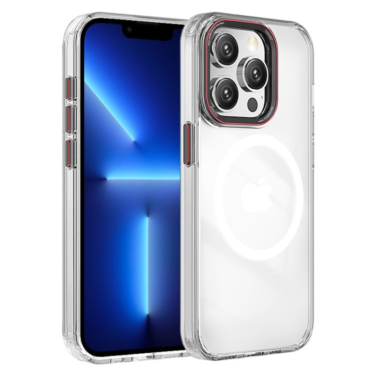 Crystal TPU Hybrid PC MagSafe Holder Phone Case, For iPhone 14 Pro, For iPhone 14 Pro Max, For iPhone 13 Pro Max, For iPhone 13 Pro, For iPhone 13, For iPhone 12