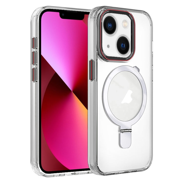 Crystal TPU Hybrid PC MagSafe Holder Phone Case, For iPhone 14 Pro, For iPhone 14 Pro Max, For iPhone 13 Pro Max, For iPhone 13 Pro, For iPhone 13, For iPhone 12