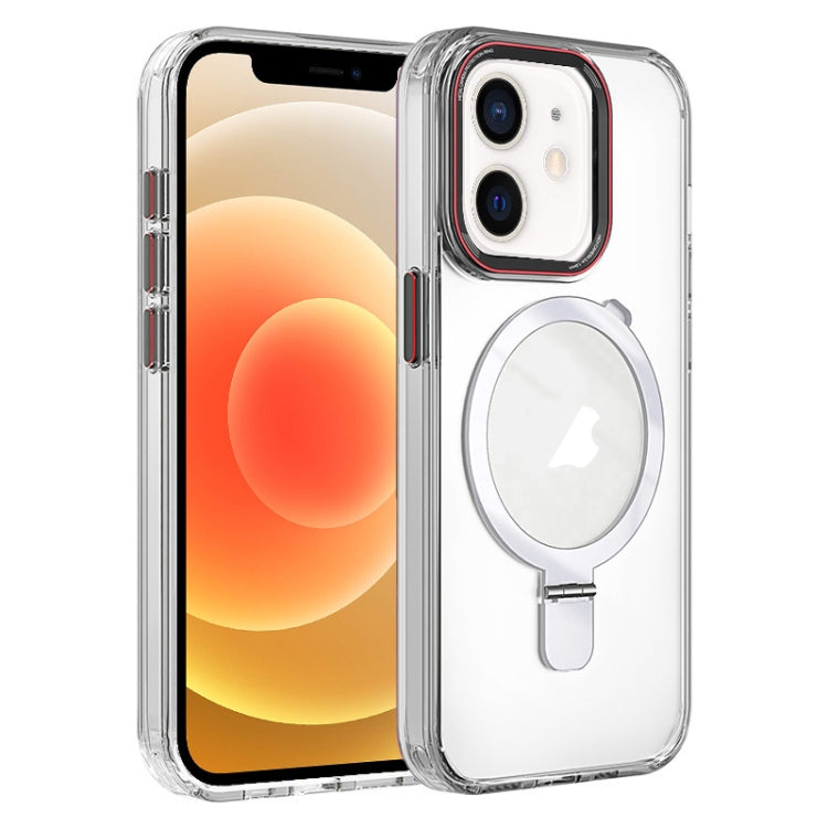 Crystal TPU Hybrid PC MagSafe Holder Phone Case, For iPhone 14 Pro, For iPhone 14 Pro Max, For iPhone 13 Pro Max, For iPhone 13 Pro, For iPhone 13, For iPhone 12