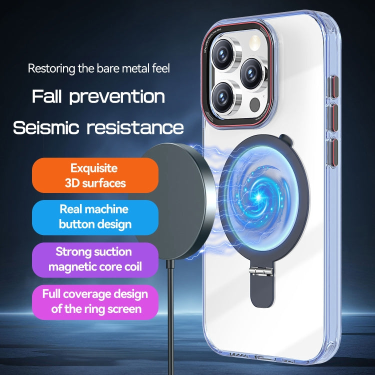Crystal TPU Hybrid PC MagSafe Holder Phone Case, For iPhone 15 Pro Max, For iPhone 15 Pro, For iPhone 15 Plus, For iPhone 15, For iPhone 14 Plus, For iPhone 14