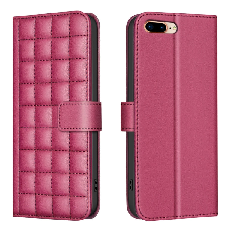 Square Texture Leather Phone Case, For iPhone 14 Pro Max, For iPhone SE 2022 / SE 2020 / 8 / 7, For iPhone 13 Pro Max, For iPhone 13 Pro